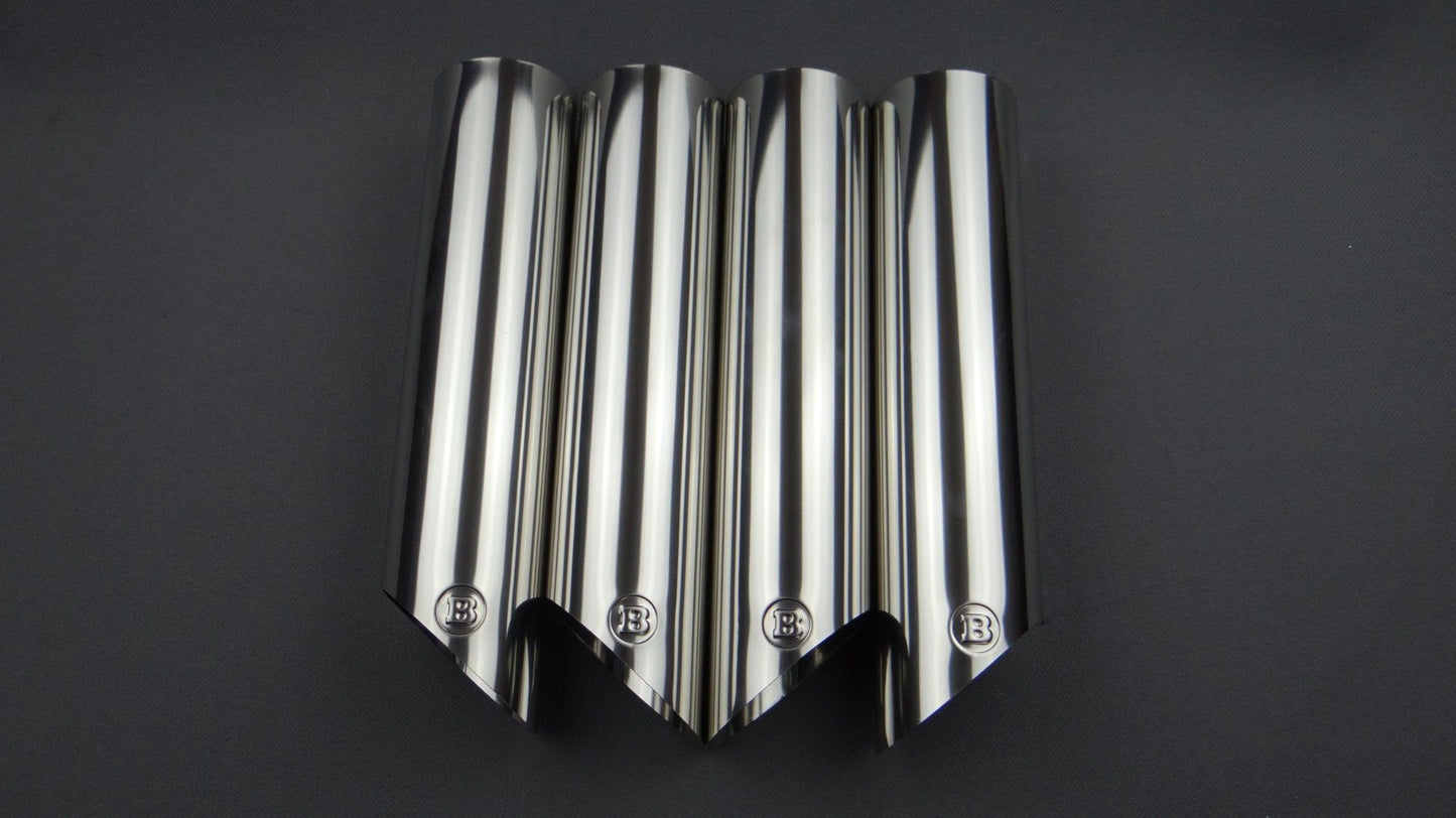 Stainless Steel Brabus Style Chrome Exhaust Pipe Tips for Mercedes-Benz W463 G-Class 4pcs