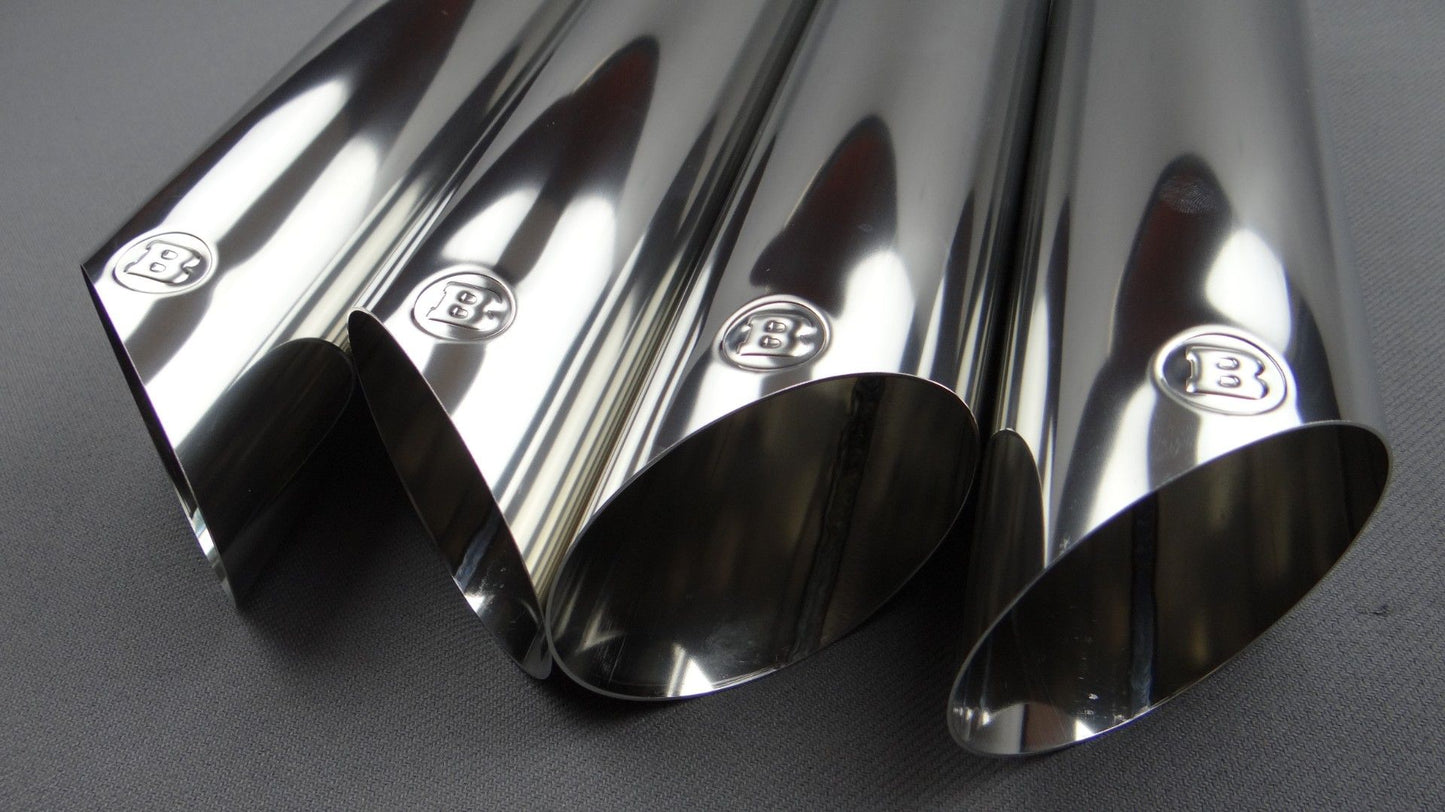 Stainless Steel Brabus Style Chrome Exhaust Pipe Tips for Mercedes-Benz W463 G-Class 4pcs