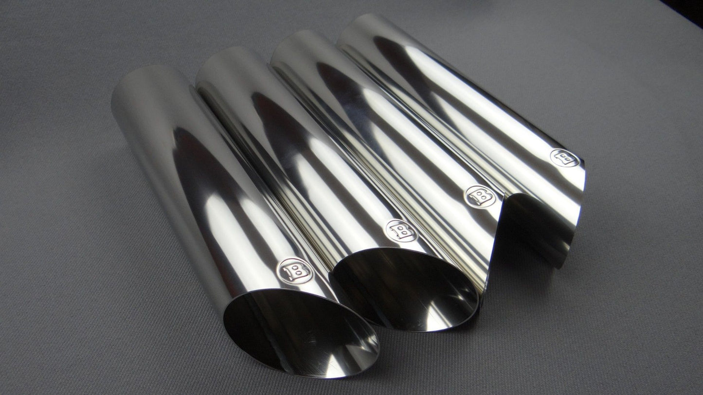 Stainless Steel Brabus Style Chrome Exhaust Pipe Tips for Mercedes-Benz W463 G-Class 4pcs