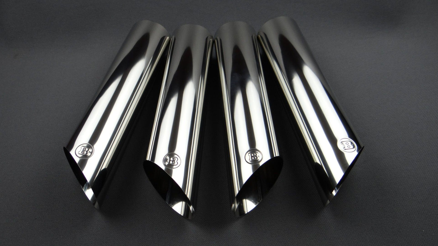 Stainless Steel Brabus Style Chrome Exhaust Pipe Tips for Mercedes-Benz W463 G-Class 4pcs