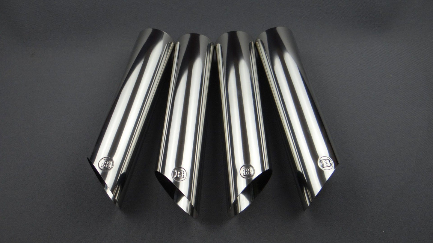 Stainless Steel Brabus Style Chrome Exhaust Pipe Tips for Mercedes-Benz W463 G-Class 4pcs