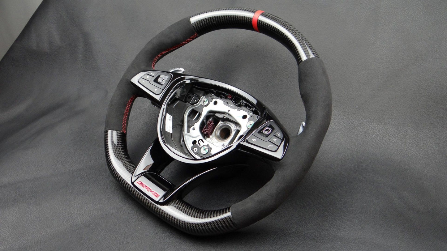 Mercedes-Benz W205 W222 W212 W213 AMG Steering Wheel Carbon Alcantara