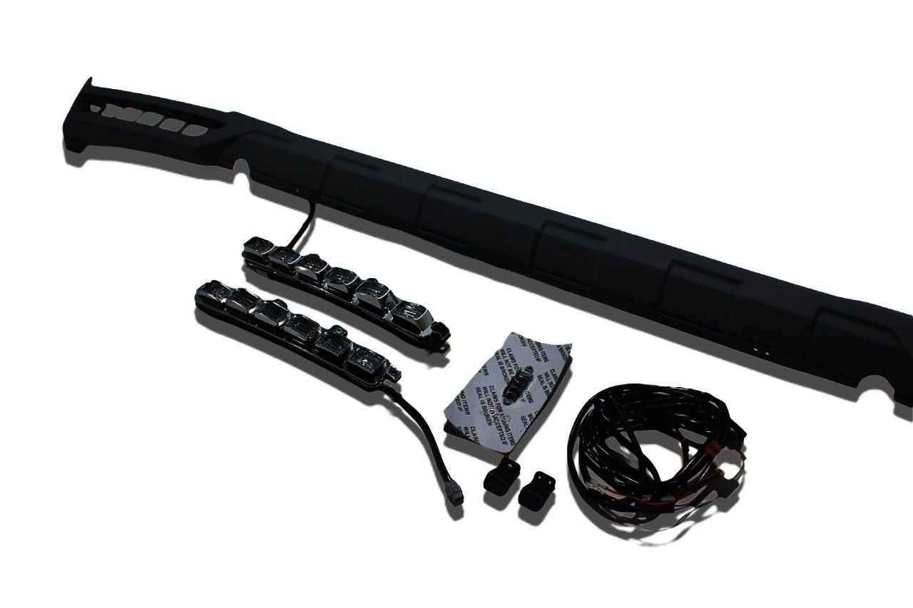 Fiberglass Front AMG Style Bumper Lip Spoiler with LEDs for Mercedes-Benz G-Class W463
