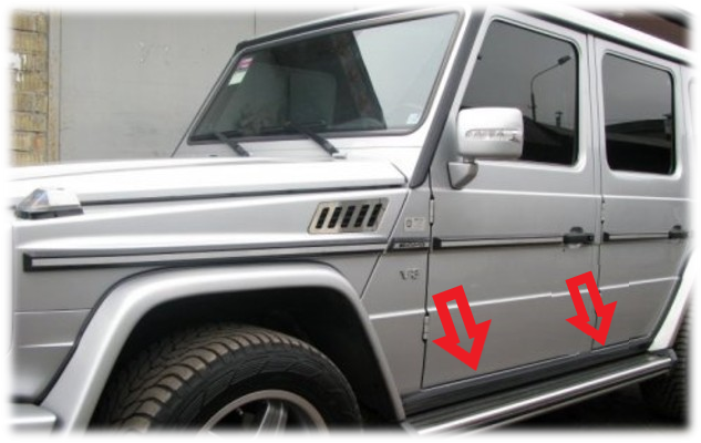 Mercedes-Benz G-Wagon W463 Lower Side Moldings