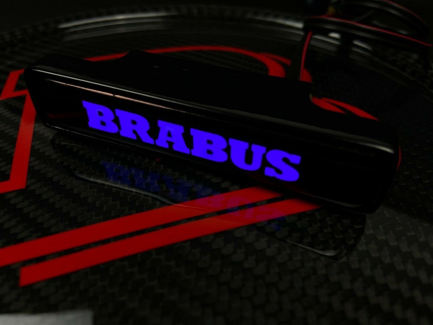 Brabus Style LED Grill Blue Badge Grille Emblem Logo for Mercedes W463A G Wagon G63 G500 G55