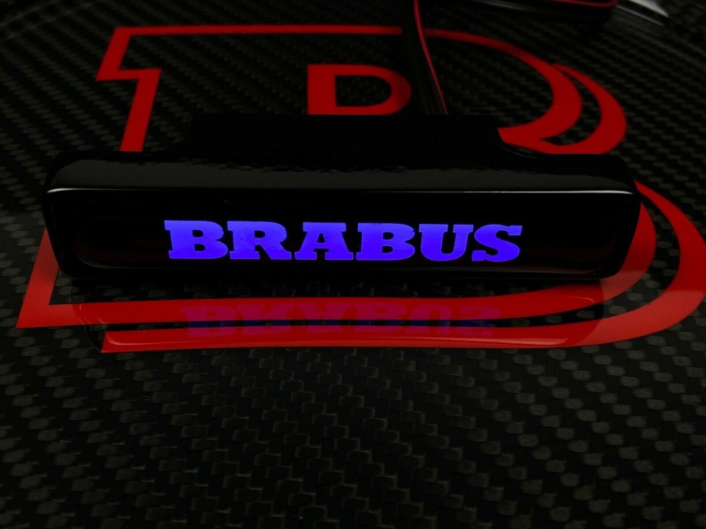 Brabus Style LED Grill Blue Badge Grille Emblem Logo for Mercedes W463A G Wagon G63 G500 G55