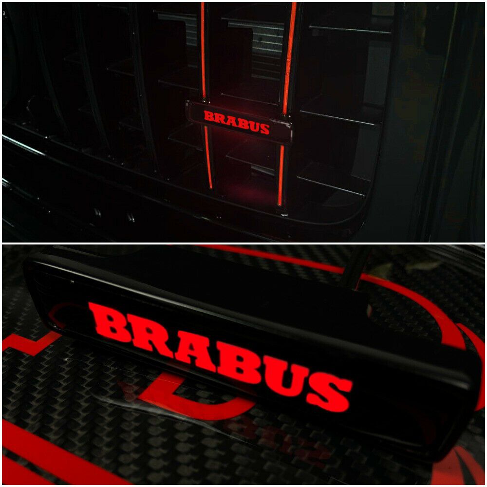 Brabus Style LED Grill Red Badge Grille Emblem Logo for Mercedes W463A G Wagon G63 G500 G55