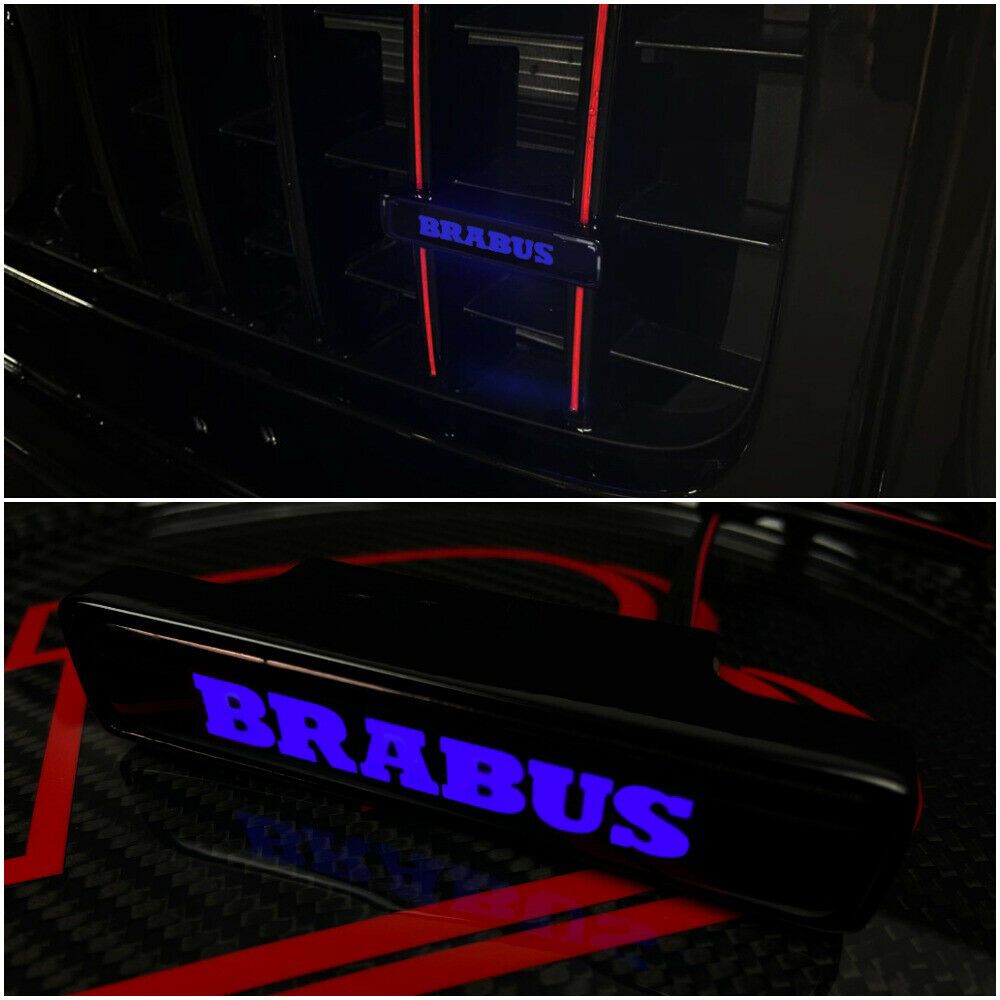 Brabus Style LED Grill Blue Badge Grille Emblem Logo for Mercedes W463A G Wagon G63 G500 G55