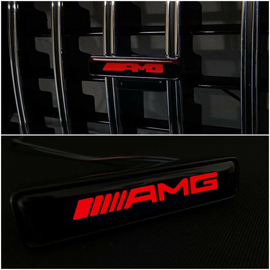 AMG Style LED Grill Red Grille Badge Emblem Logo for Mercedes W463 W463A G Wagon G63 G500 G55