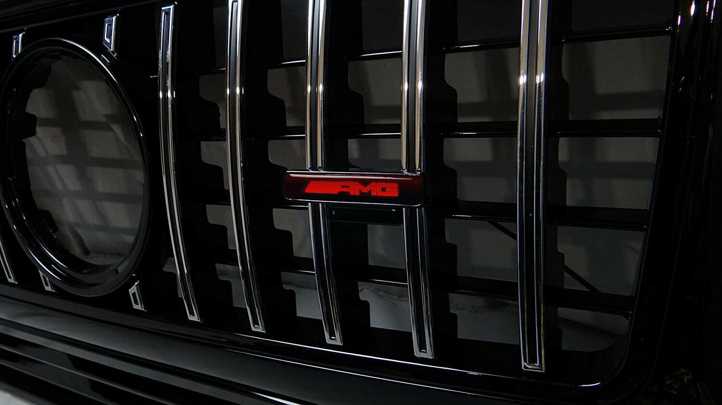 AMG Style LED Grill Red Grille Badge Emblem Logo for Mercedes W463 W463A G Wagon G63 G500 G55