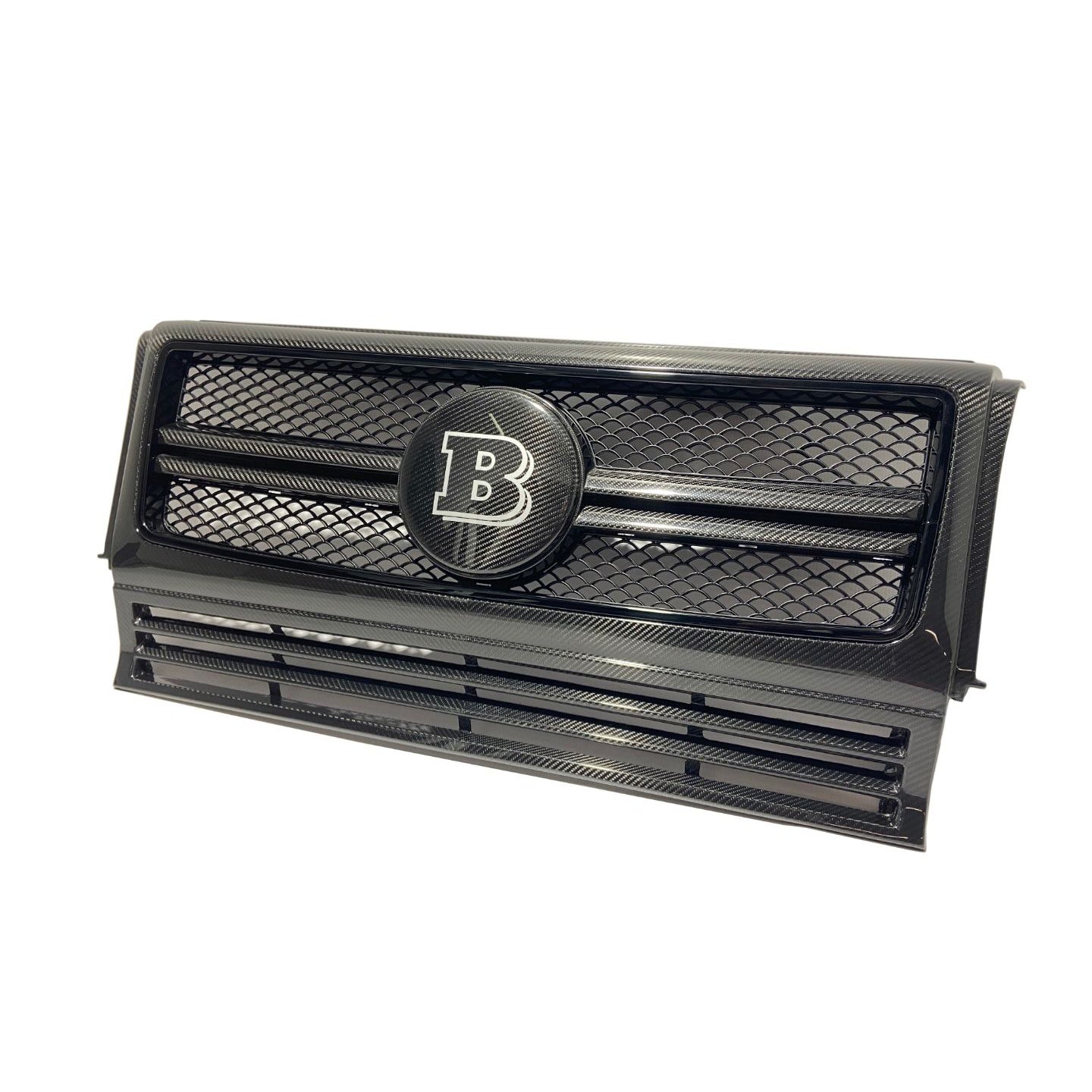 Carbon Fiber Front Grill Badge Emblem Logo Brabus Style for Mercedes-Benz G-Wagon G-Class W463