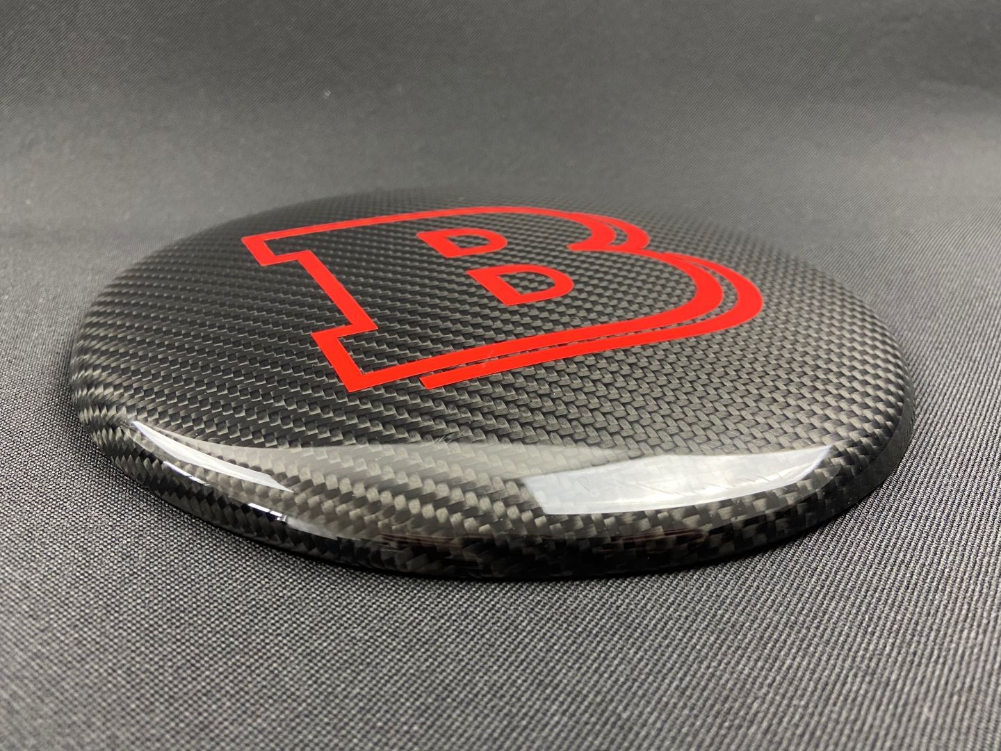 Carbon Fiber Front Grill Red Badge Grille Emblem Logo Brabus Style for Mercedes-Benz G-Wagon G-Class W463