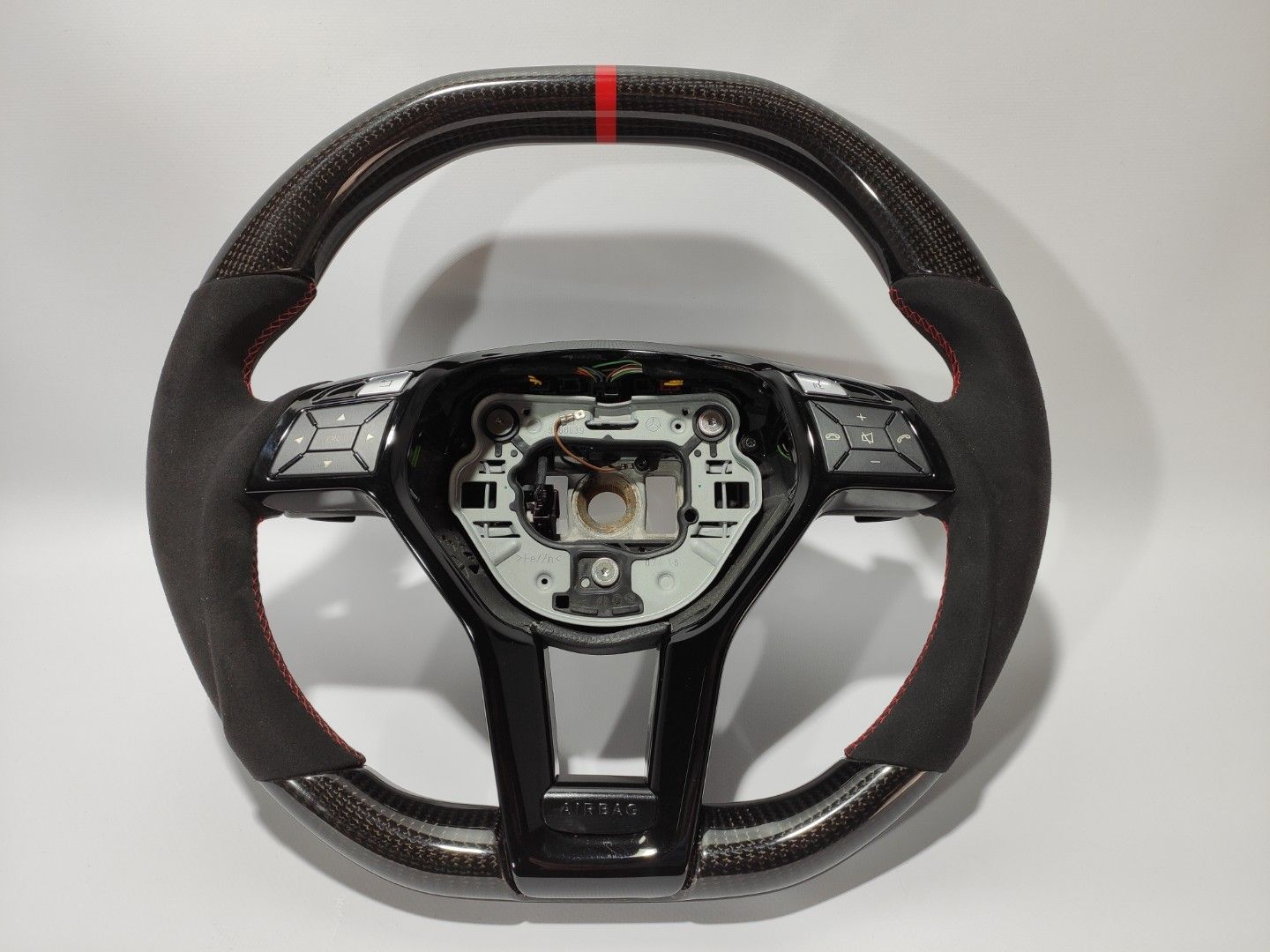 Mercedes-Benz W204 W212 C E AMG W218 W207 W172 SLK SL Steering Wheel Carbon Alcantara