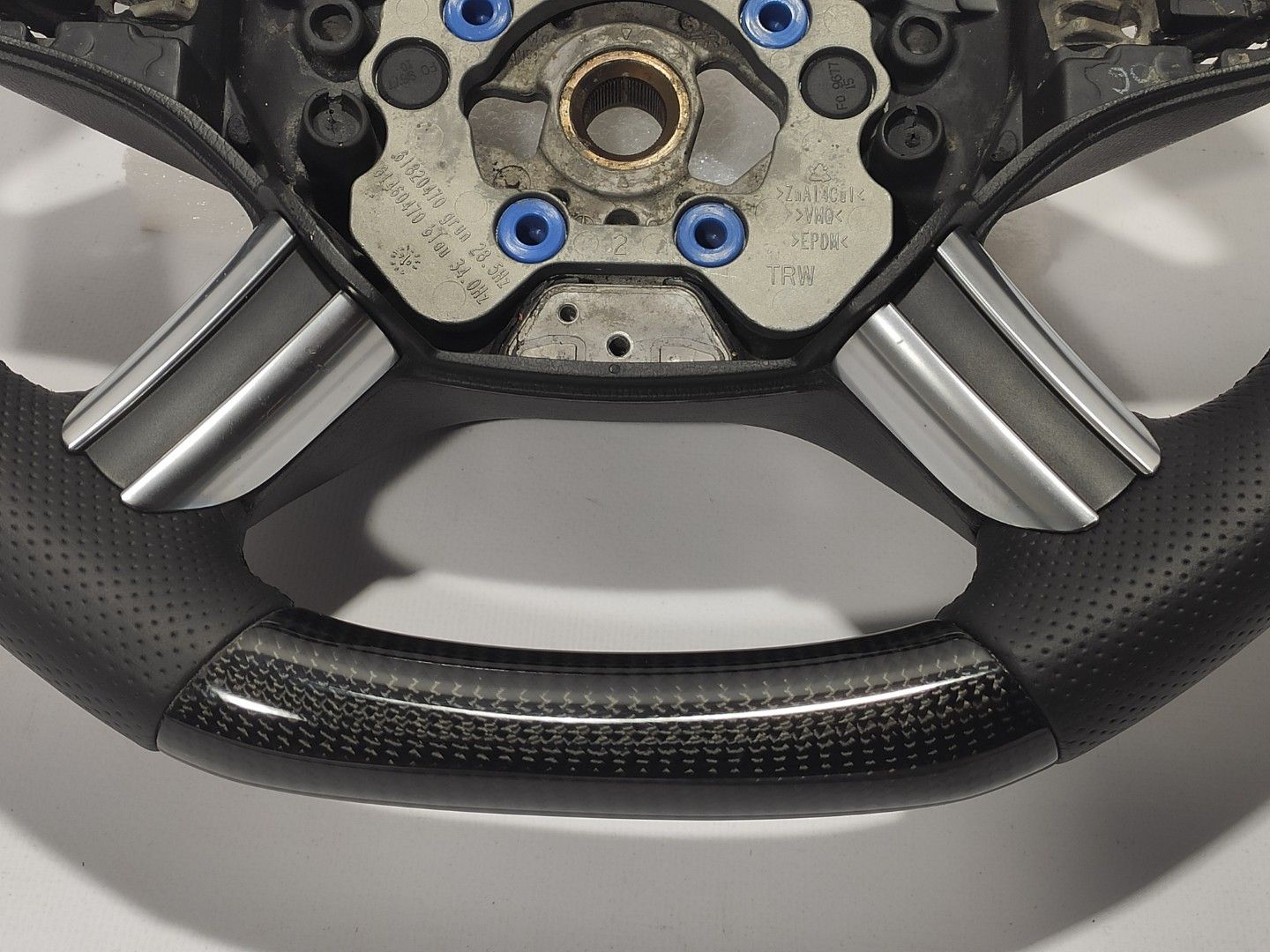 Mercedes-Benz GL X164 ML W164 R W251 Steering Wheel Carbon Fiber Black Leather