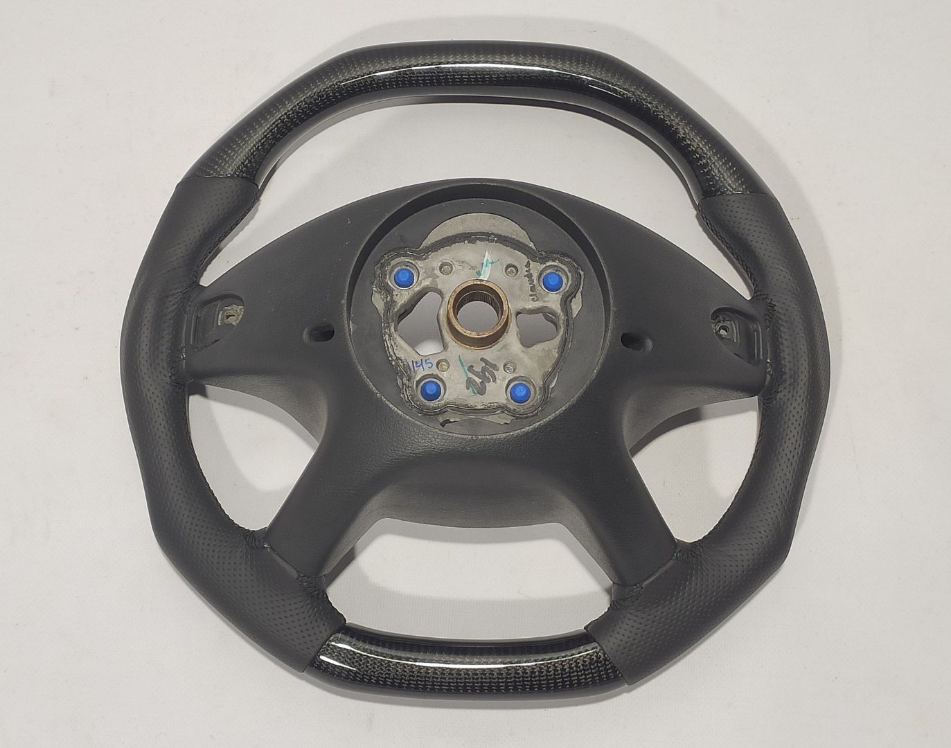 Mercedes-Benz GL X164 ML W164 R W251 Steering Wheel Carbon Fiber Black Leather