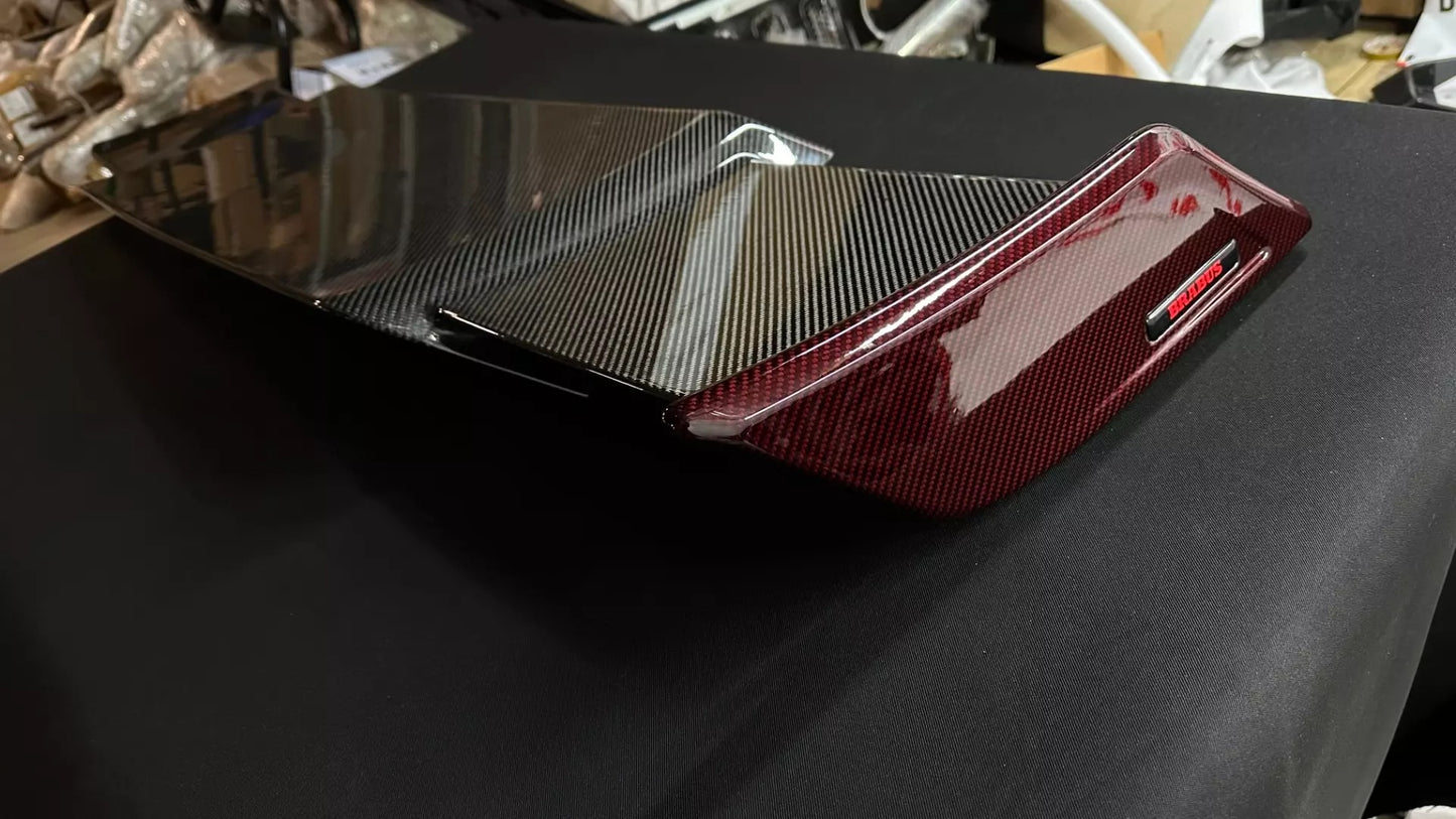 Mercedes-Benz W463A G-Class Brabus Style Black and Red Carbon Fiber Rear Roof Spoiler