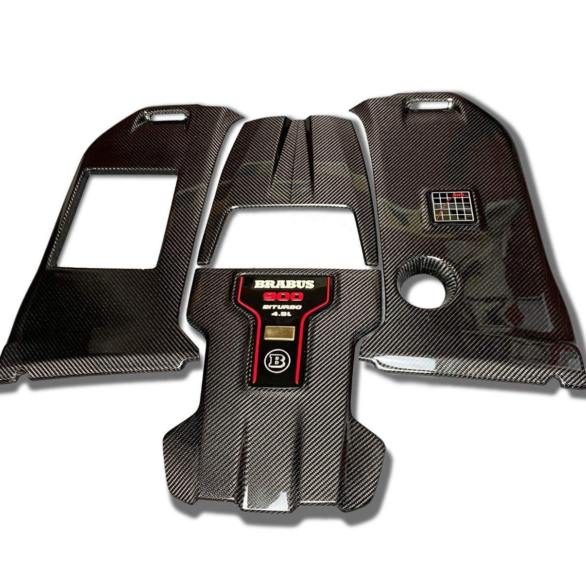 Carbon Brabus Style ROCKET G 900 Engine Cover with Emblem for AMG Mercedes-Benz W463A W464 G-Wagon G-Class G63