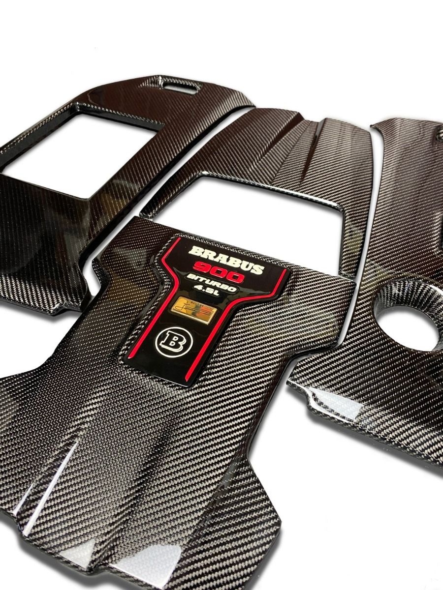 Carbon Brabus Style ROCKET G 900 Engine Cover with Emblem for AMG Mercedes-Benz W463A W464 G-Wagon G-Class G63