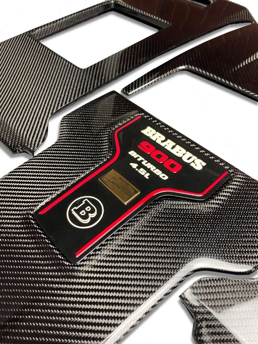 Carbon Brabus Style ROCKET G 900 Engine Cover with Emblem for AMG Mercedes-Benz W463A W464 G-Wagon G-Class G63