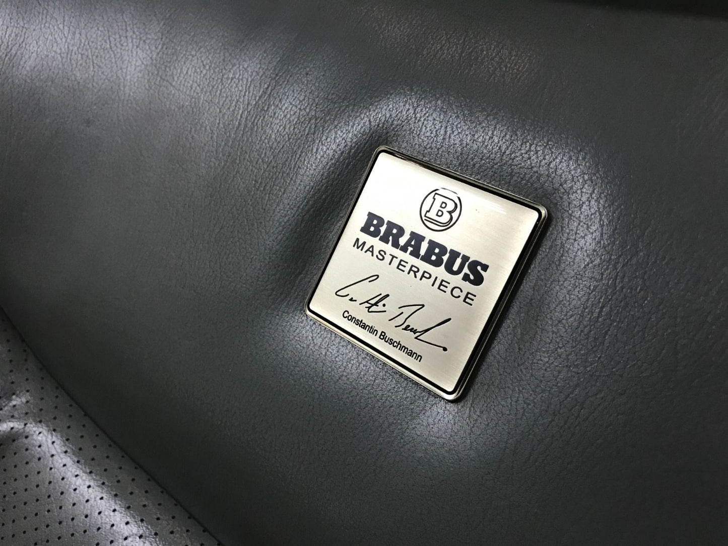 Mercedes Brabus Style Masterpiece Metal Silver Seat Emblems Badges Logo Set