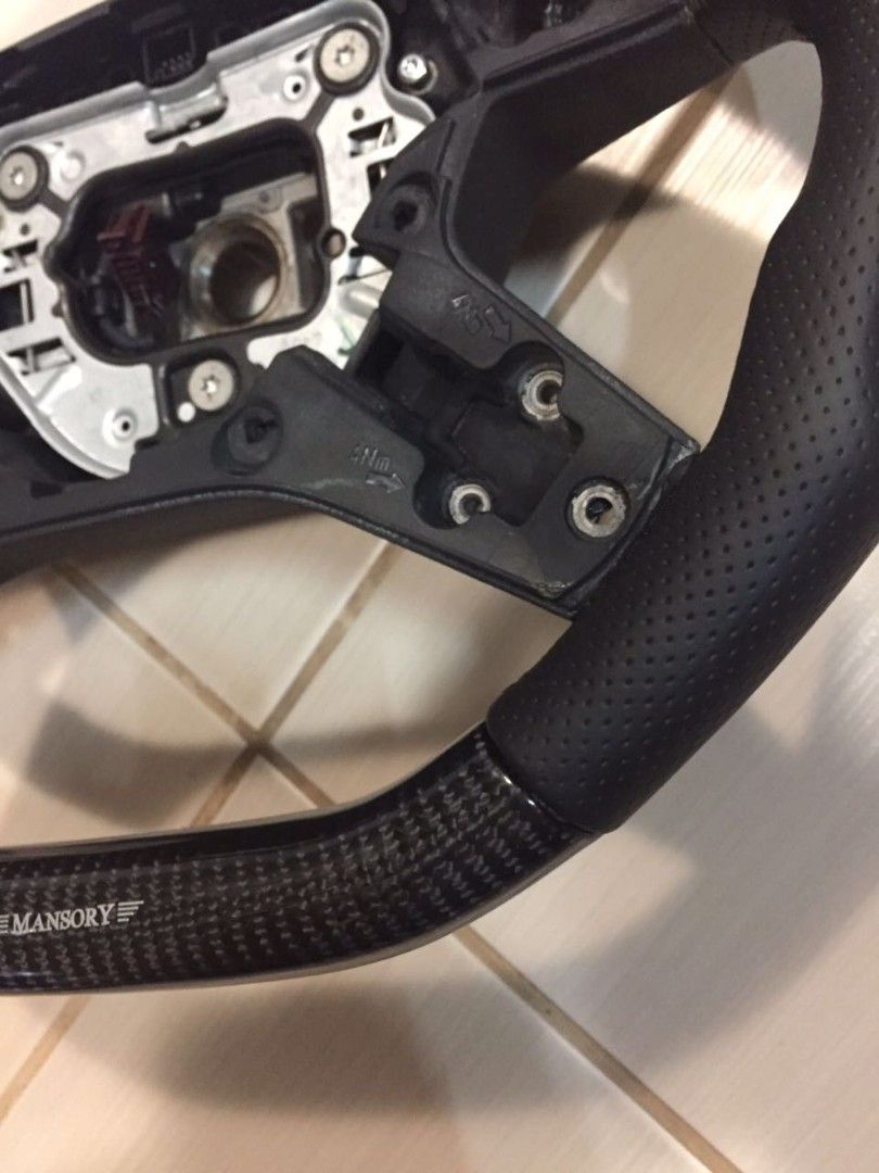 Mercedes-Benz E G GL ML-Class W166 X166 W463 Steering Wheel Carbon Leather Mansory Logo