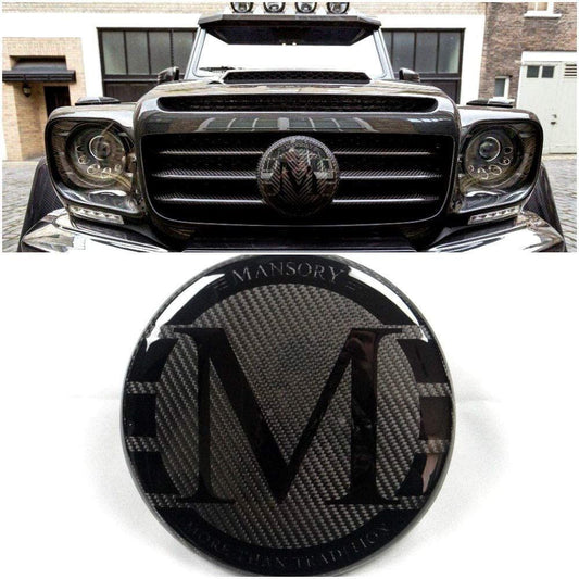 Carbon Fiber Mansory Style Front Grill Badge Grille Emblem logo for Mercedes-Benz G Wagon G-Class W463