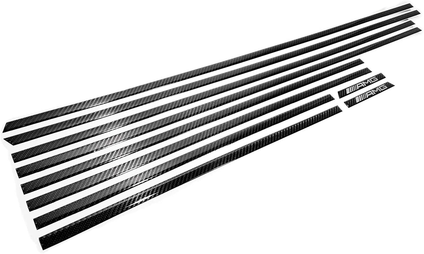 Set of Carbon Fiber Side Moldings Inserts Brabus AMG Style for Mercedes-Benz W463 G-Class