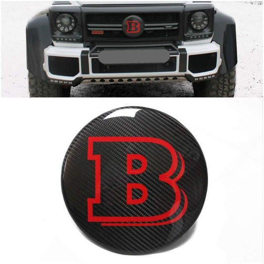 Mercedes-Benz G Wagon W463 Front Grille Carbon Fiber Emblem Brabus Style Badge
