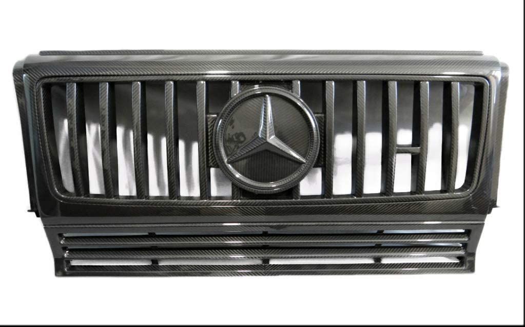 Carbon Fiber Front Grill W463 to W463A for Mercedes-Benz G-Wagon 3pcs Set