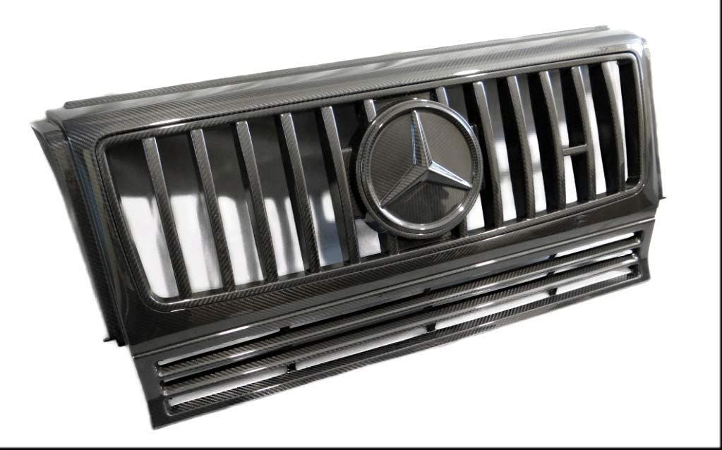 Carbon Fiber Front Grill W463 to W463A for Mercedes-Benz G-Wagon 3pcs Set
