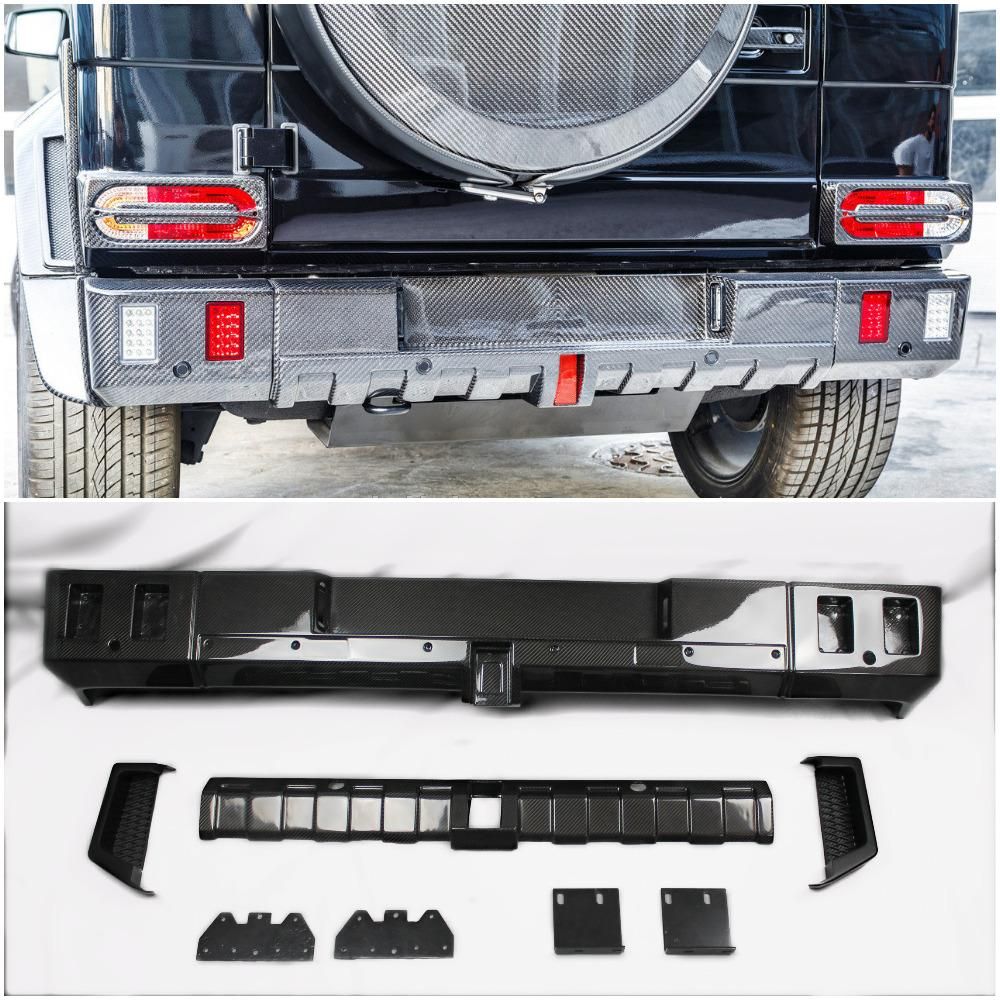 Mercedes-Benz W463 G Wagon 4x4 Brabus Style Carbon Fiber Rear Bumper + Diffuser Set