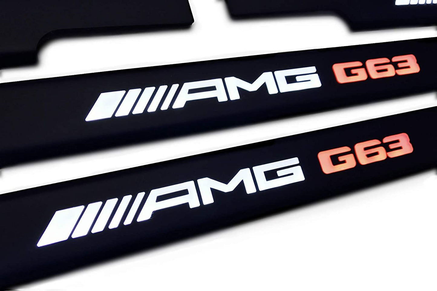 Mercedes-Benz W463 G-Class G63 AMG Style Matte Black Stainless Steel LED Door Sills Set 5 pcs
