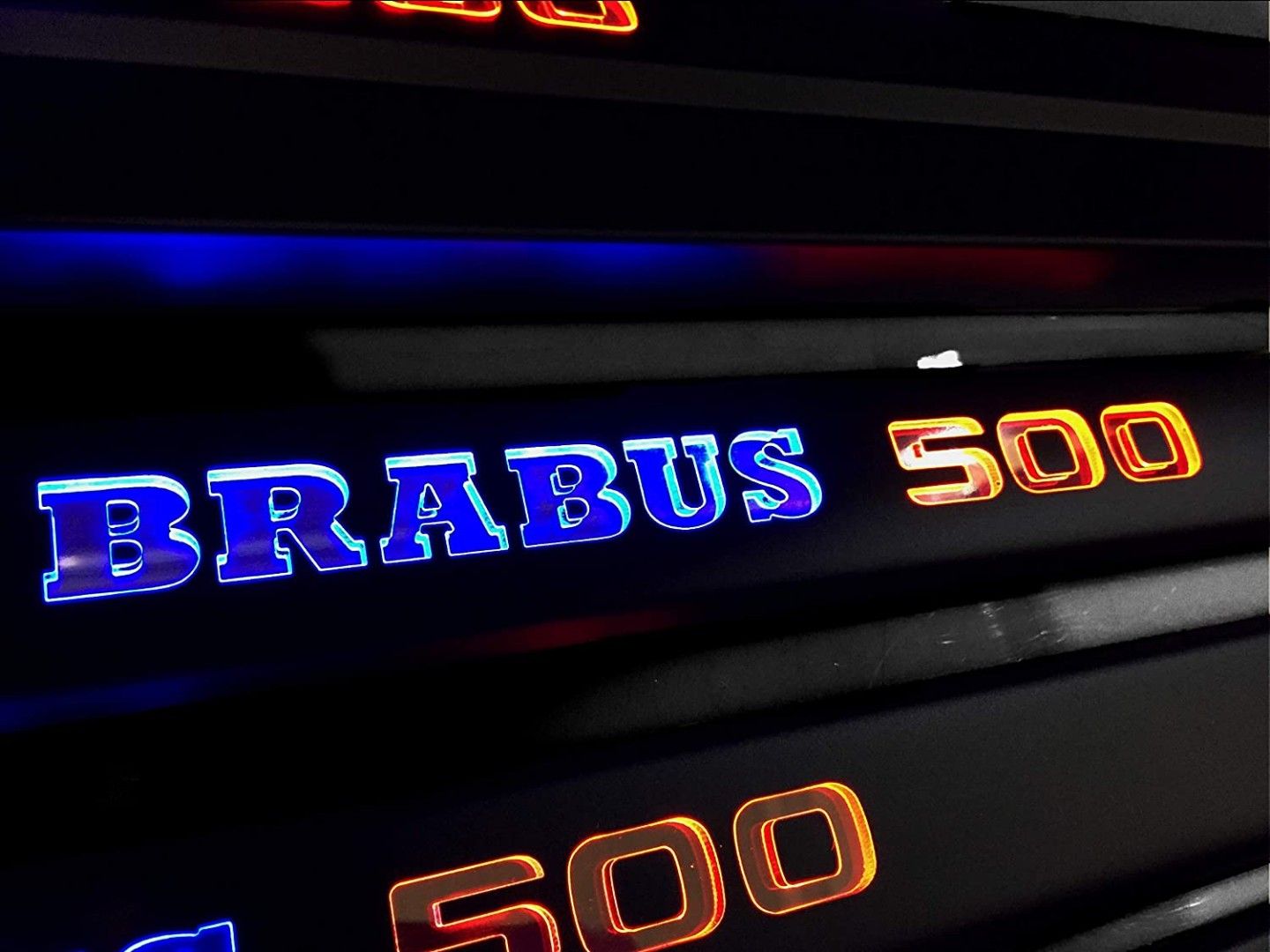 Mercedes-Benz W463 G-Class Brabus 500 Style Matte Black Stainless Steel LED Door Sills Set 5 pcs