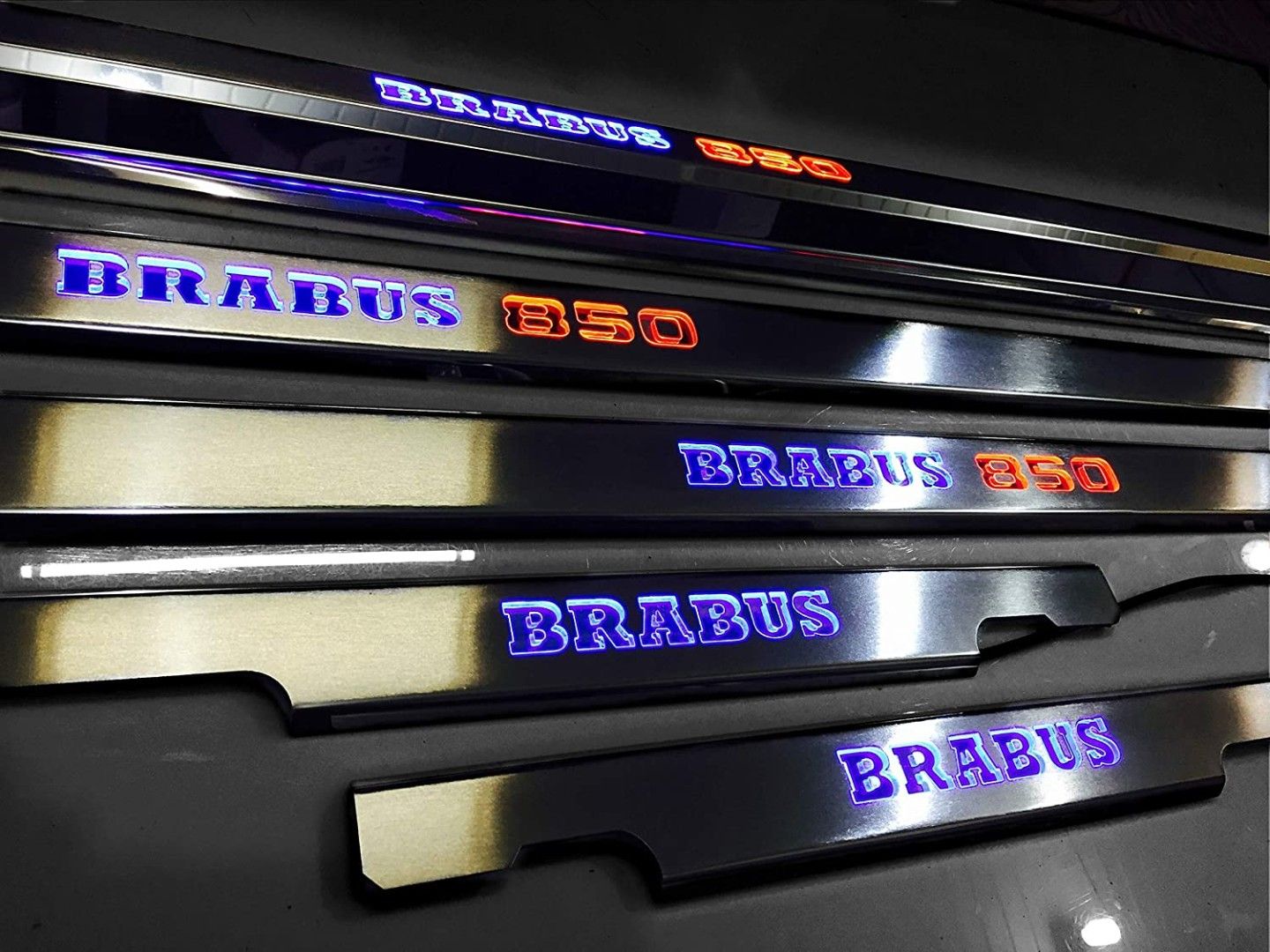 Mercedes-Benz W463 G-Class Brabus 850 Style Stainless Steel LED Door Sills Set 5 pcs