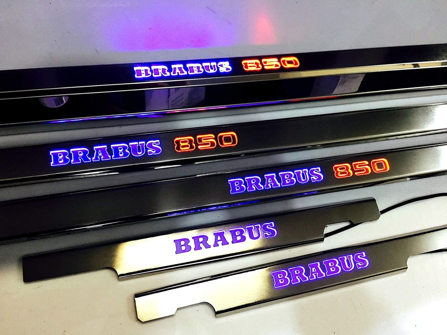 Mercedes-Benz W463 G-Class Brabus 850 Style Stainless Steel LED Door Sills Set 5 pcs