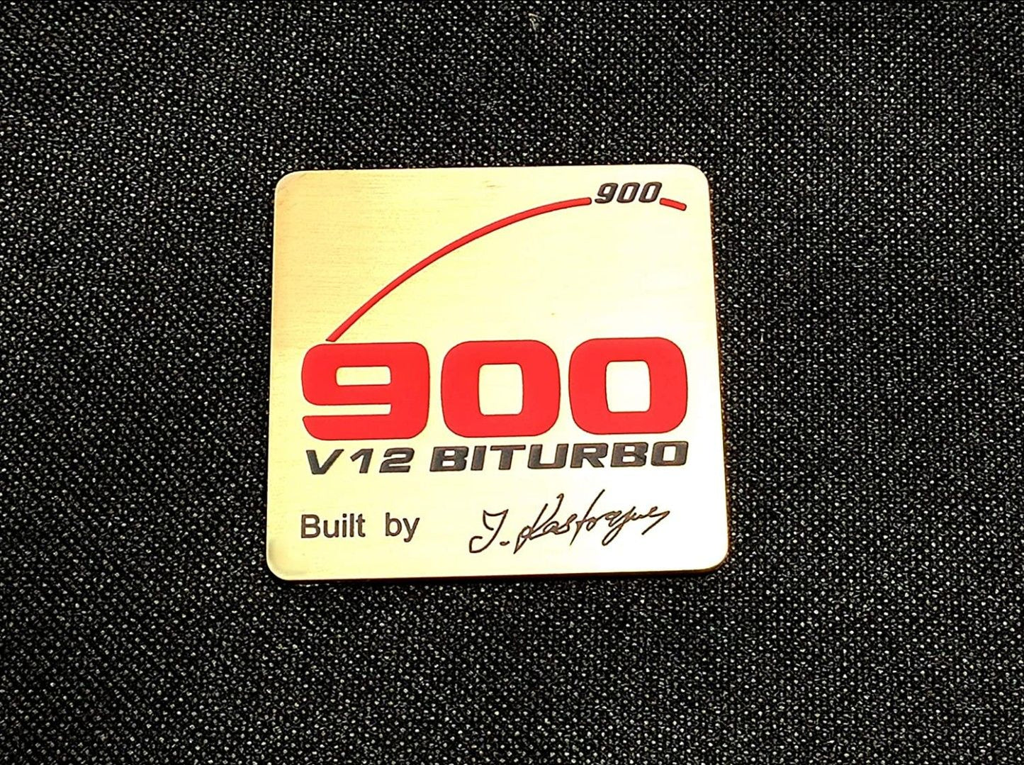 Mercedes-Benz S E C G CLS Brabus 900 Style Engine Emblem Badge