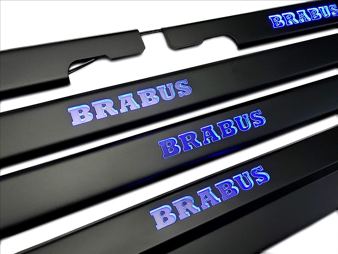 Mercedes-Benz W463 G-Class Brabus Style Matte Black Stainless Steel LED Door Sills Set 5 pcs