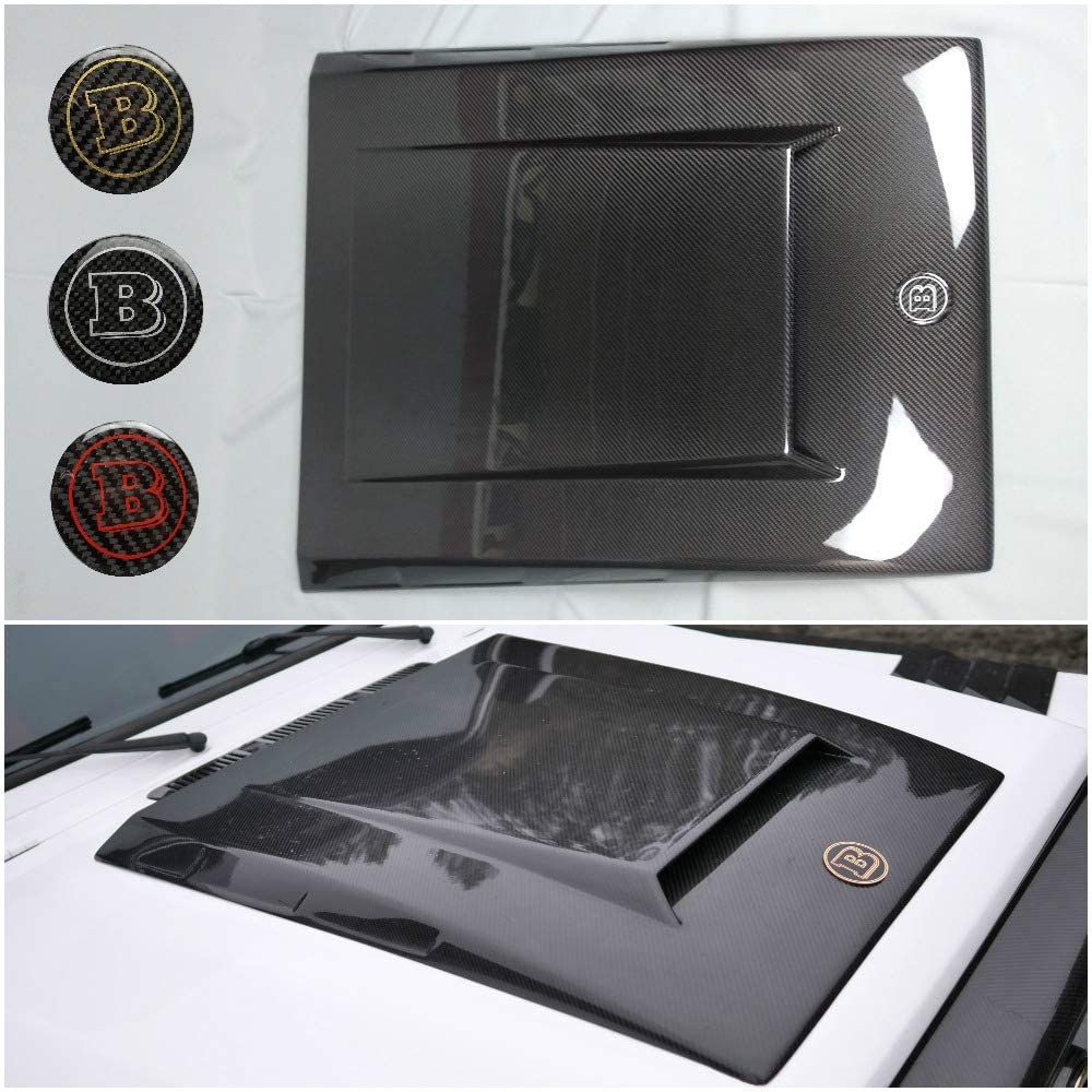 Mercedes-Benz W463 G-Wagon Carbon Fiber Hood Cover Bonnet Scoop + Badge