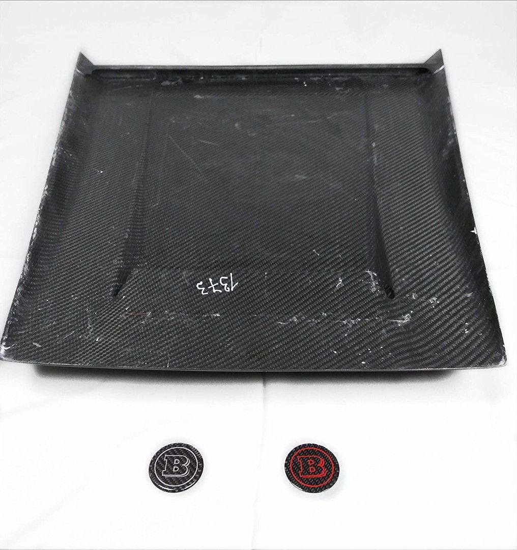 Mercedes-Benz W463 G-Wagon Carbon Fiber Hood Cover Bonnet Scoop + Badge