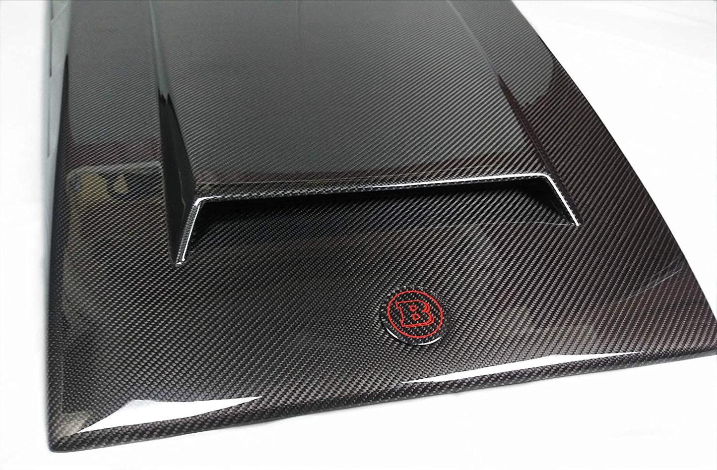 Mercedes-Benz W463 G-Wagon Carbon Fiber Hood Cover Bonnet Scoop + Badge