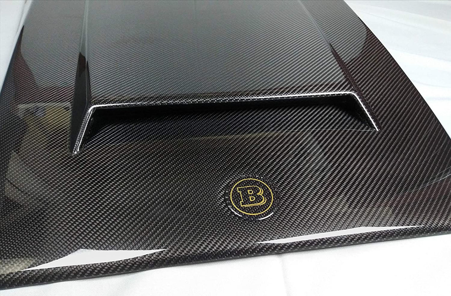 Mercedes-Benz W463 G-Wagon Carbon Fiber Hood Cover Bonnet Scoop + Badge