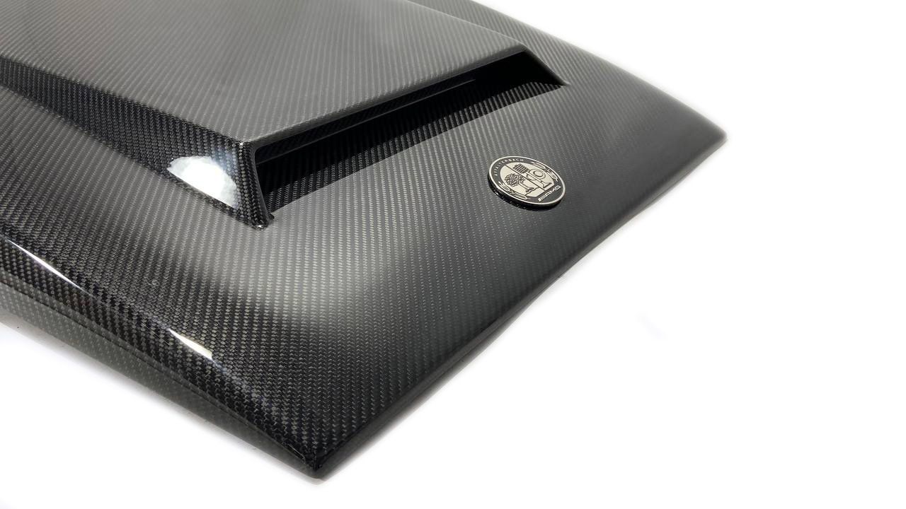 Mercedes-Benz W463 G-Wagon Carbon Fiber Hood Cover Bonnet Scoop + Badge
