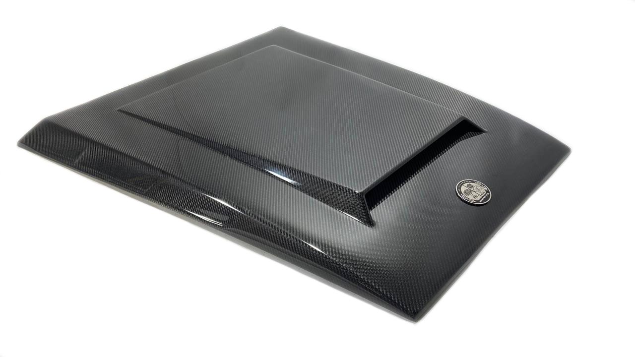 Mercedes-Benz W463 G-Wagon Carbon Fiber Hood Cover Bonnet Scoop + Badge