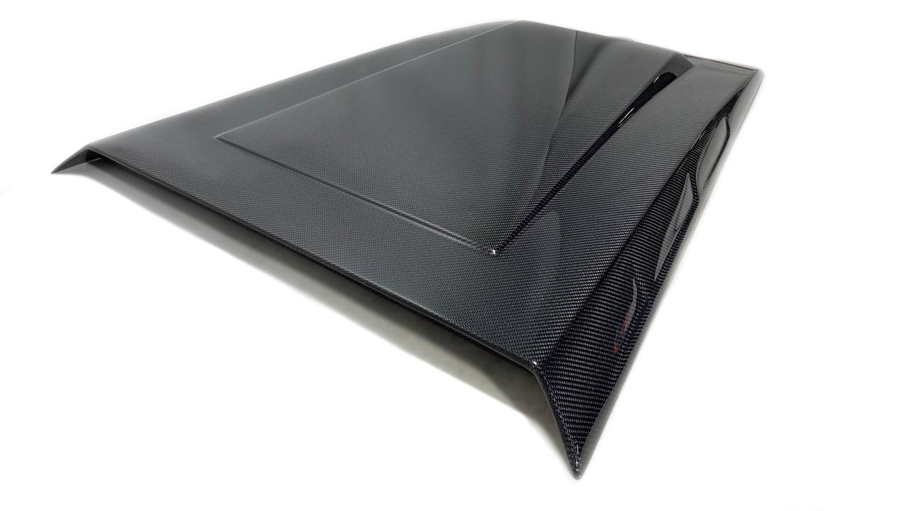 Mercedes-Benz W463 G-Wagon Carbon Fiber Hood Cover Bonnet Scoop + Badge