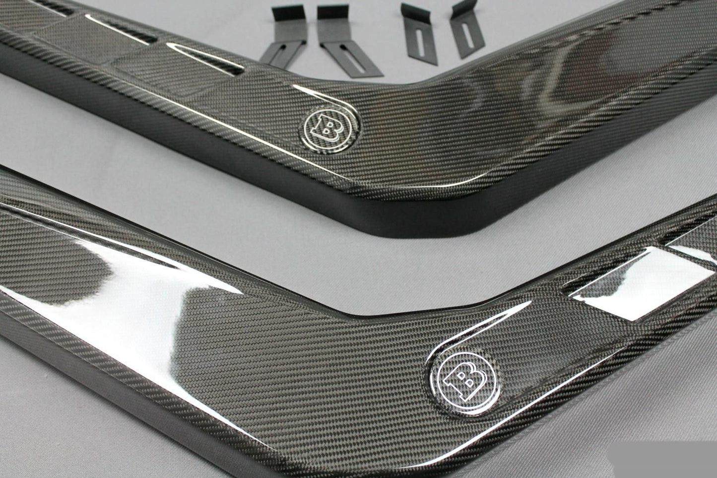 Mercedes-Benz W463 G-Wagon Brabus Style Carbon Fiber Air Intake Snorkels + Badges Set