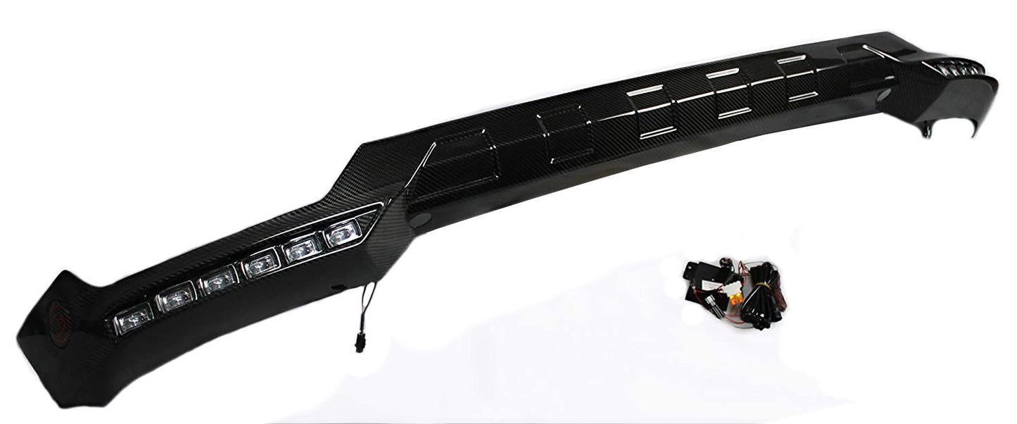 Mercedes-Benz G-Wagon W463 Brabus Style Carbon Fiber Front Bumper LED Lip Spoiler