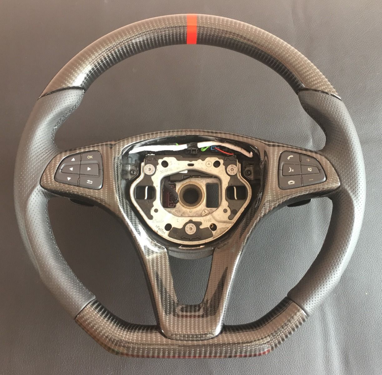 Mercedes-Benz A W176 B W246 C-Class W205 Steering Wheel Carbon Leather