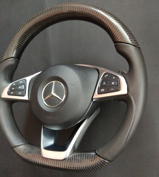 Mercedes-Benz CLA CLS GLE Steering Wheel Carbon Leather
