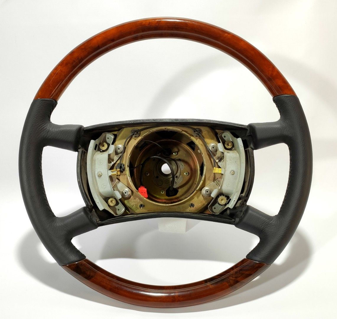 Mercedes-Benz W124 W126 S126 W201 Wood Leather Steering Wheel