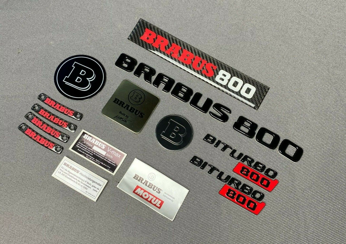 Mercedes G GT S E C Brabus 800 Style Badges Stickers Emblems Logo 36 pcs Set